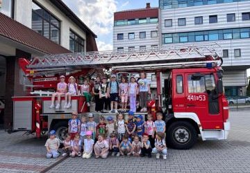 Wiewióreczki i Biedroneczki z wizytą w Gorlickim Centrum Kultury i Powiatowej Państwowej Straży Pożarnej