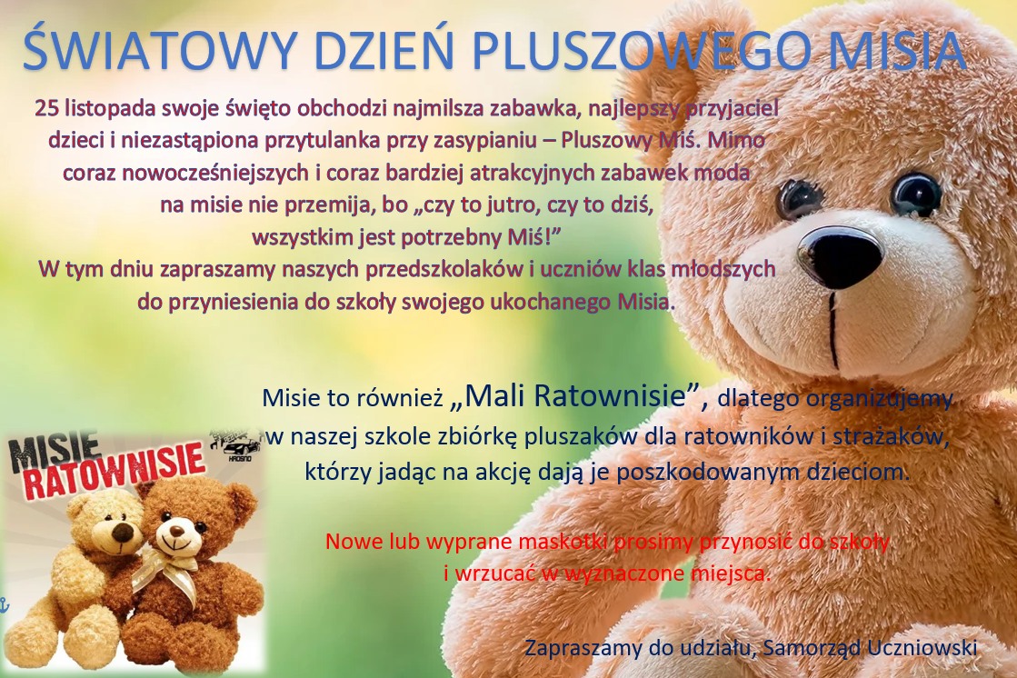 Uczcijmy Światowy Dzień Pluszowego Misia!